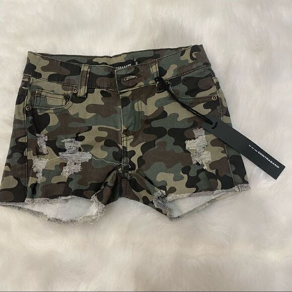 Contraband NWT Camo Distressed Shorts (8) - Picture 1 of 4